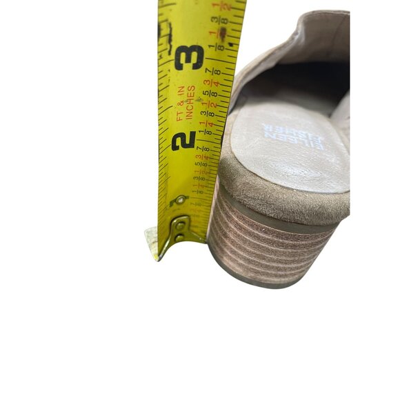 Eileen Fisher Womens Tan Suede Block Mules Shoes Size 5 SKU 8843 - Picture 12 of 14